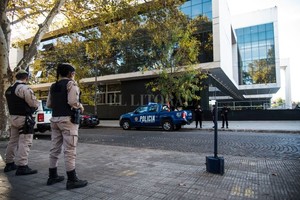 ELLITORAL_454809 |  Marcelo Manera Mientras se lleva a cabo la audiencia, se reforzó la seguridad en el Centro de Justicia Penal de Rosario