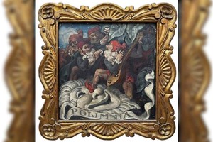 Gentileza Óleo sobre tabla  Polimnia, musa de la poesía sagrada , de José Zorrilla de San Martín, padre de la actriz uruguaya.