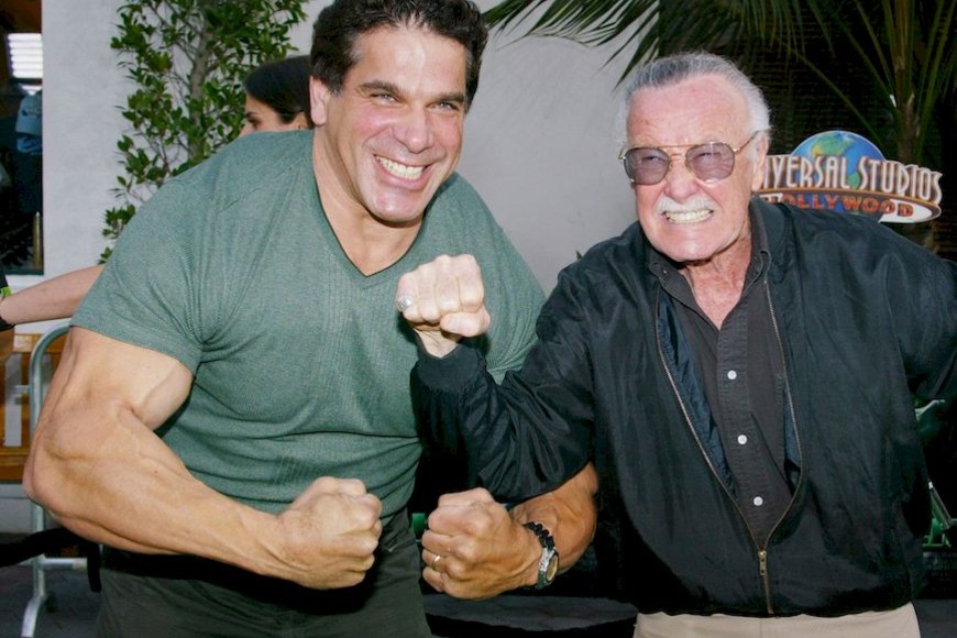 ELLITORAL_456116 |  Reuters Lou Ferrigno, el actor que hiciera de Hulk en la televisión, y Stan Lee, creador del héroe