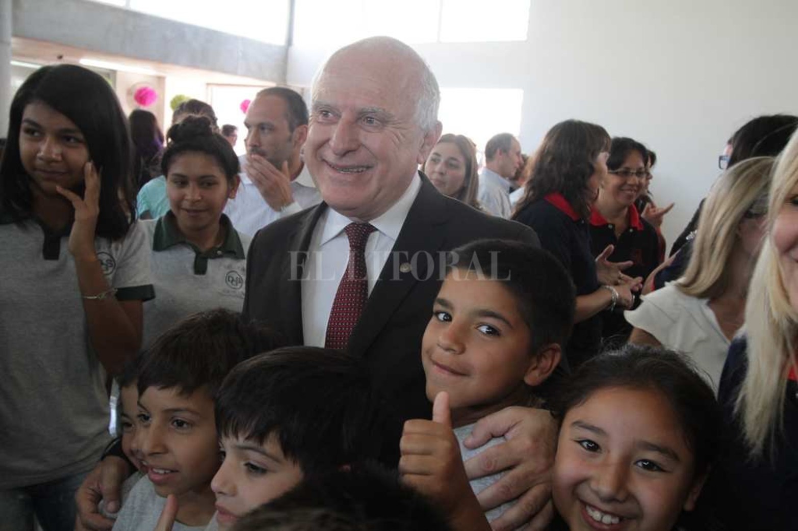 Noviembre de 2016, durante una visita e inauguración de mejoras en la escuela N° 880 Domingo Guzmán Silva.