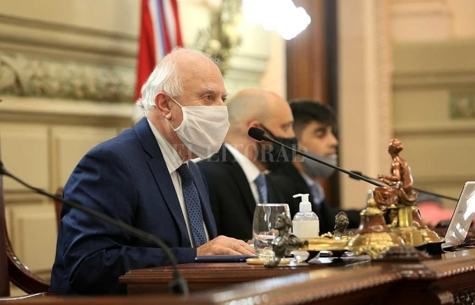 Al frente de la Cámara de Diputados, ya en época de pandemia.