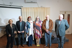 Gentileza CPSF María Ester Valli, Daniel Liguori, Adriana Crolla, Rosana Spera, Dino Chiapetta y Alberto Longhitano participaron de la conferencia  Cavaliere, Ufficiale, Commendatore. Italia distingue y valora .