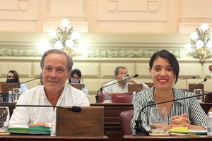 Rubén Giustiniani y Agustina Donnet.