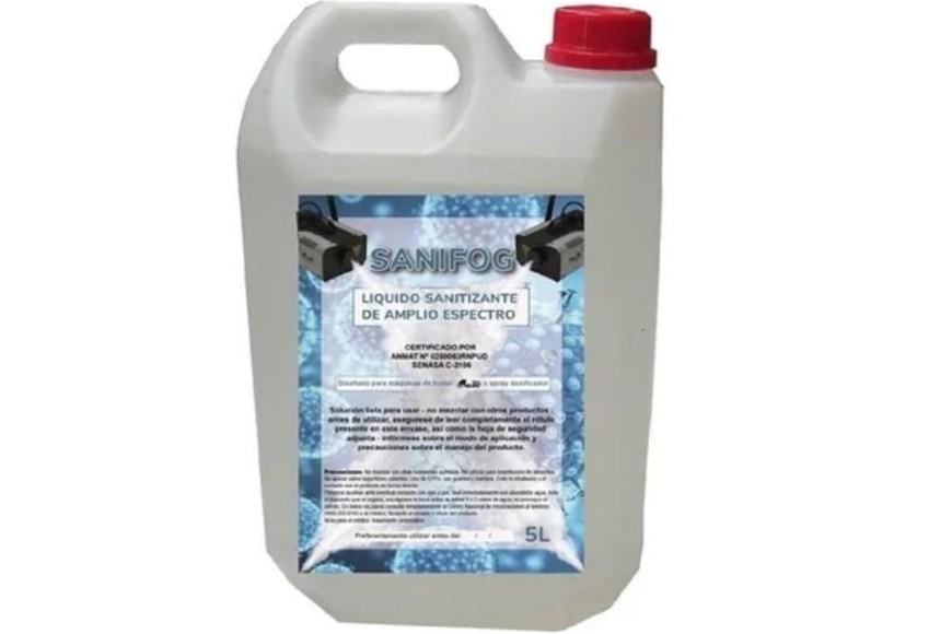 La Anmat prohibió la venta y uso de un liquido sanitizante que se usa en máquinas de spray