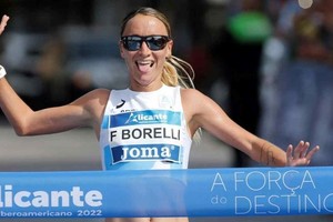 Florencia Borelli se quedó con el primer puesto en el medio maratón del Campeonato Iberoamericano de atletismo. Foto Gentileza.