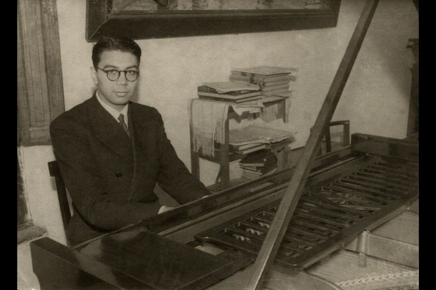 Ariel Ramírez en su juventud.