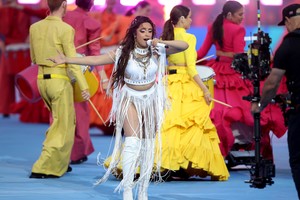 Soccer Football - Champions League Final - Liverpool v Real Madrid - Stade de France, Saint-Denis near Paris, France - May 28, 2022
Singer Camila Cabello performs before the match REUTERS/Molly Darlington