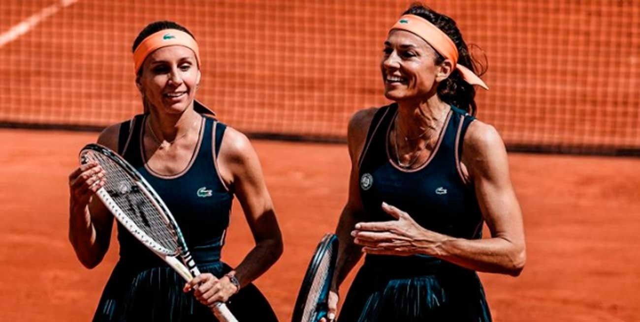 Debut y triunfo para Sabatini - Dulko en el torneo de leyendas de Roland Garros