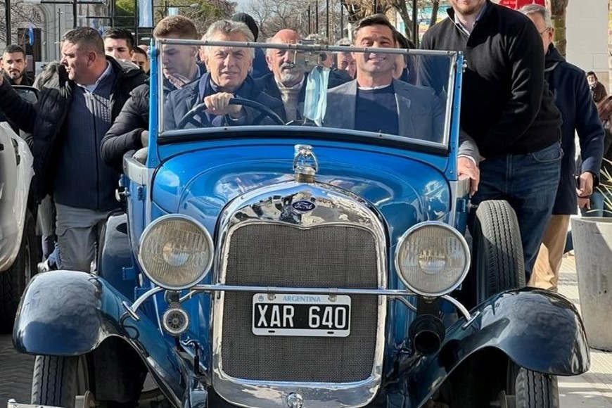Mauricio Macri de visita en Rufino. Foto: Gentileza