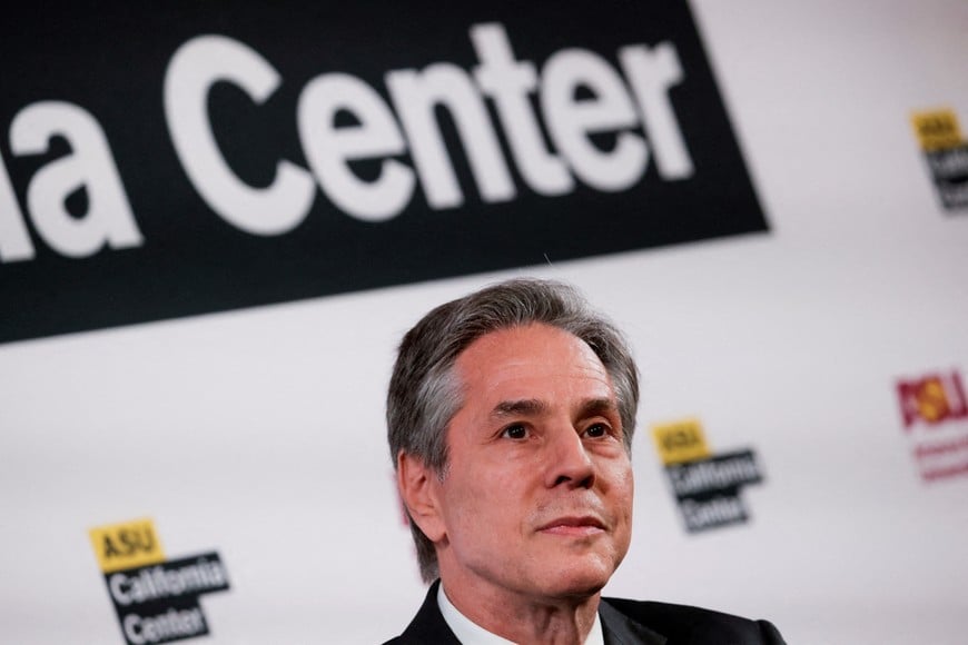 U.S. Secretary of State Antony Blinken attends a panel discussion on the commitment to journalistic freedom at the Summit of the Americas in Los Angeles, California, U.S., June 7, 2022. REUTERS/Daniel Becerril