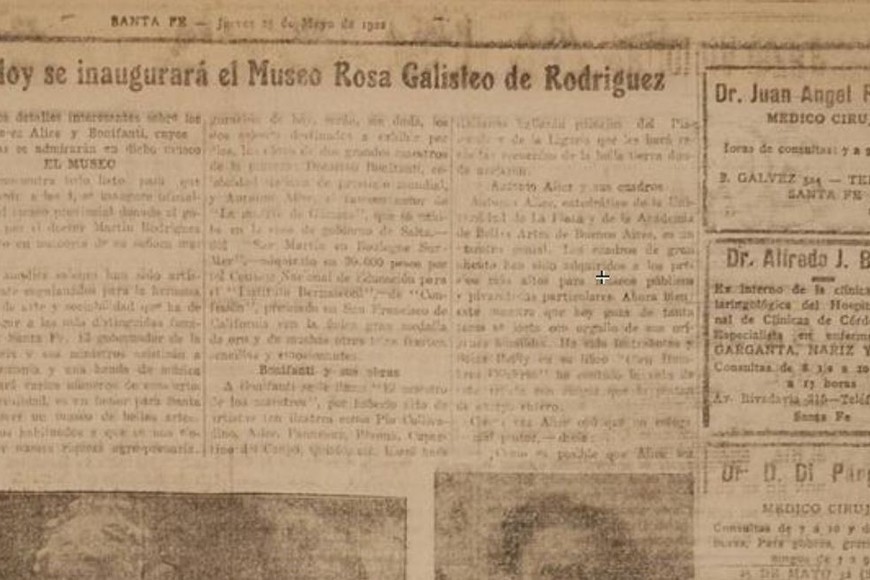 Diario Santa Fe registra la inauguración del Museo. Archivo / Hemeroteca Digital Castañeda