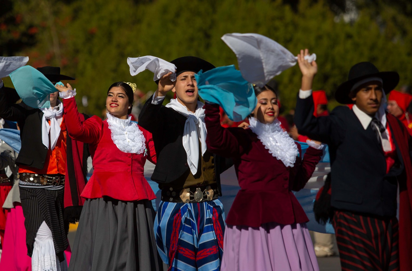 Más de siete mil gauchos de distintas localidades del país desfilaron ayer viernes en la ciudad de Salta a 201 años del fallecimiento del general Martín Miguel de Güemes.