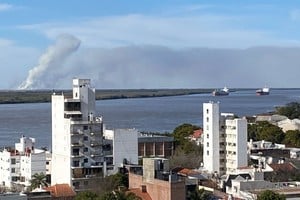 El humo se pudo observar y oler en Rosario