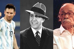 Messi, Gardel y Sábato, íconos argentinos.