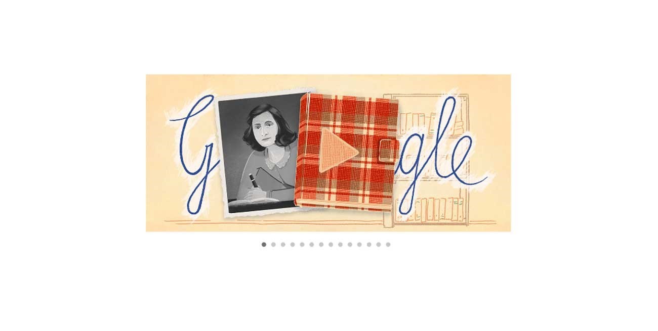 Google le rinde homenaje a Ana Frank con un doodle interactivo de su libro