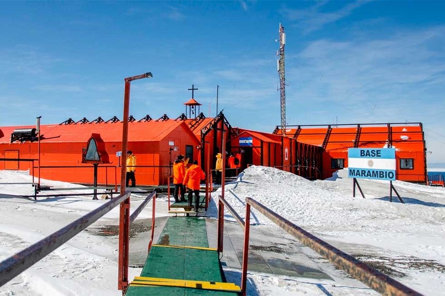 La base Marambio en la Antártida.