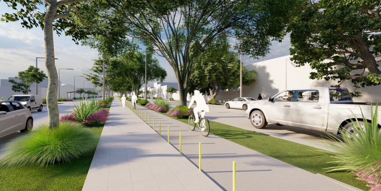 Idea. La maqueta digital muestra una vista de cómo quedaría la avenida con las obras que hacen falta.