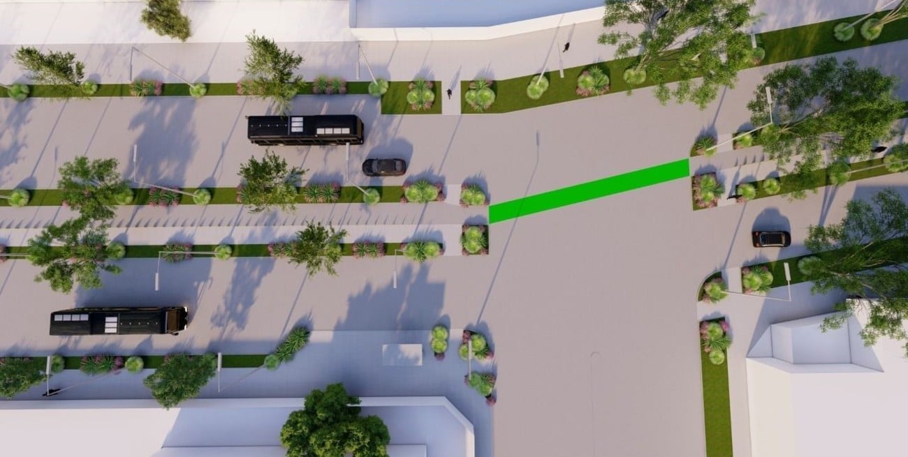 Idea. La maqueta digital muestra una vista de cómo quedaría la avenida con las obras que hacen falta.