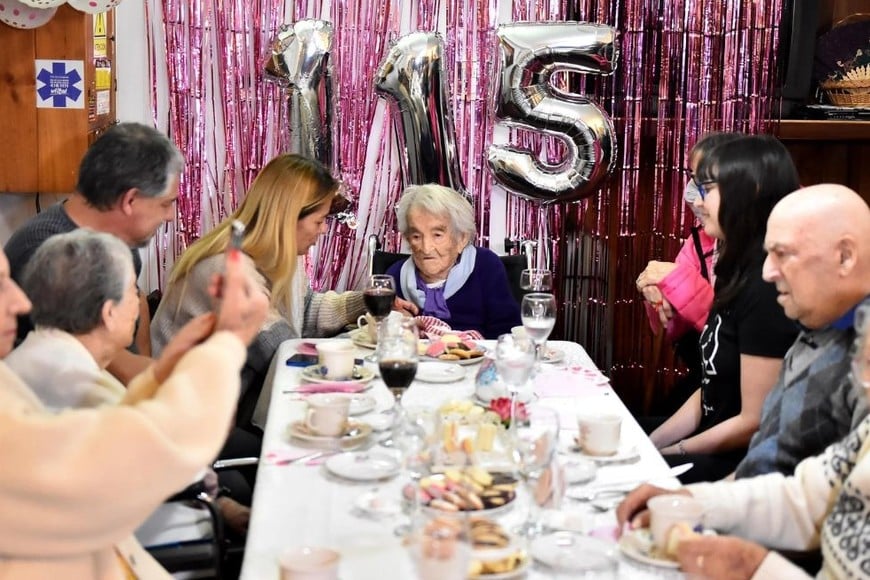 El festejo de sus 115 años.