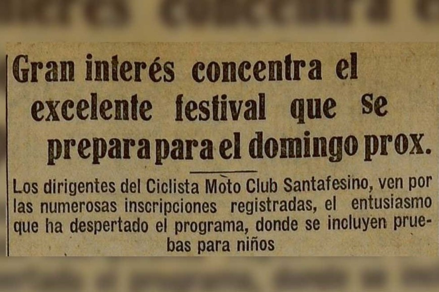 Festival ciclista en Santa Fe.
