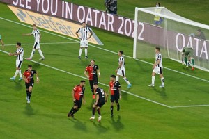 Wanchope festeja el gol que abrió el marcador del partido. Fue 1-1 en Córdoba. Crédito: Fernando Nicola
