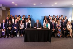 El día que Alberto Fernández presentó a sus ministros. 