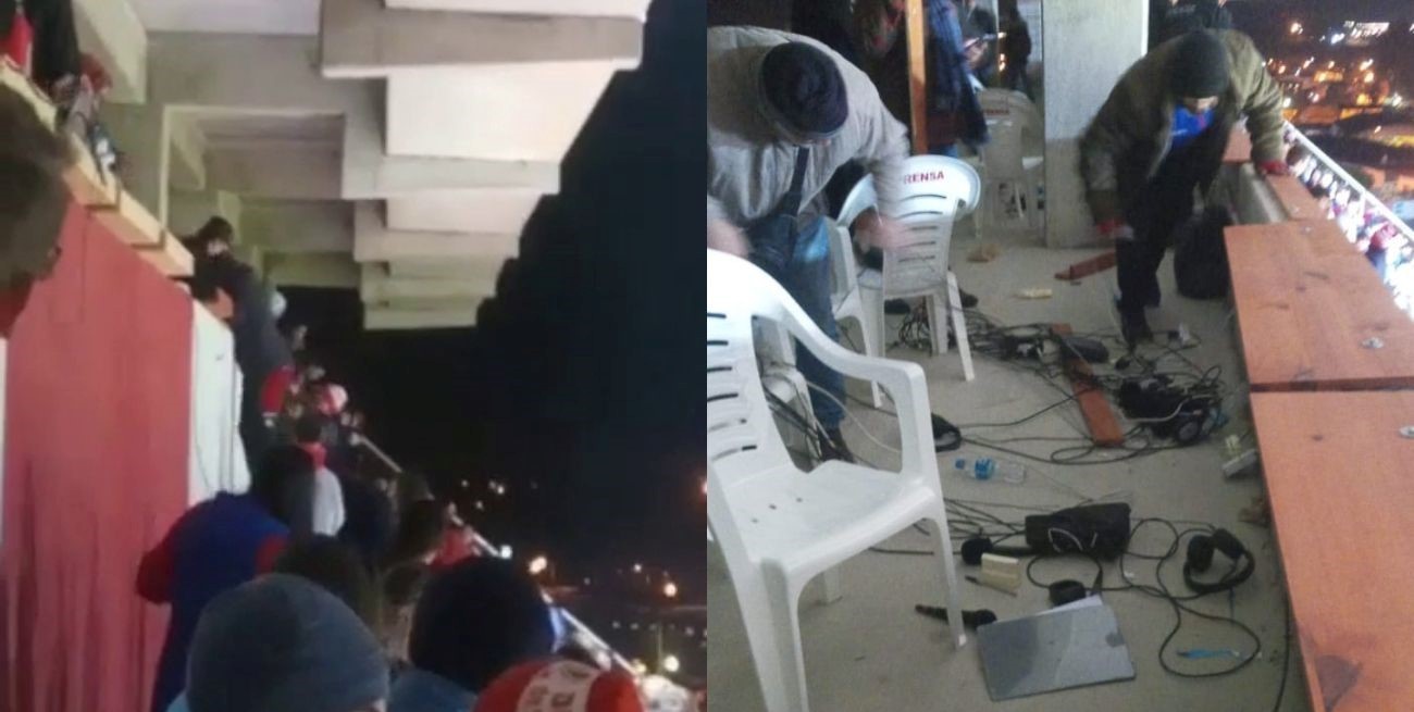 Video: incidentes entre hinchas de Unión y periodistas uruguayos