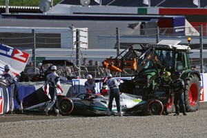 Formula One F1 - Austrian Grand Prix - Red Bull Ring, Spielberg, Austria - July 8, 2022
Mercedes' Lewis Hamilton after crashing during qualifying REUTERS/Florion Goga