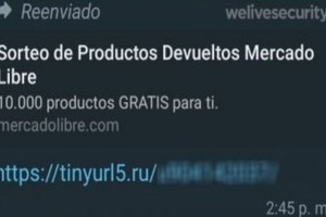 La cadena circula vía WhatsApp en Argentina.