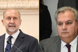 El gobernador Omar Perotti y el presidente de la Cámara de Diputados, Pablo Farías. Crédito: Archivo El Litoral