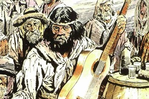 Martín Fierro payador, imagen de Juan Arancio. Crédito: Archivo El Litoral