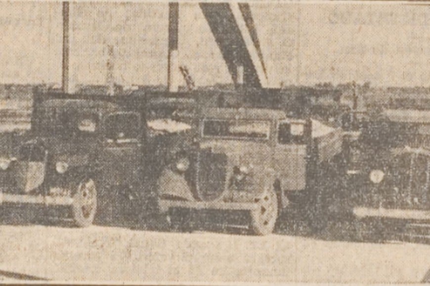 Los camiones utilizados durante la prueba. Crédito: Archivo El Litoral