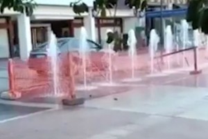 El automóvil circuló por una cuadra de la peatonal San Martín.