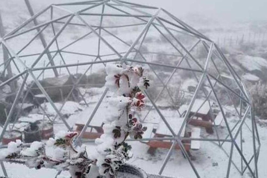 Postal de un camping a los pies del Cerro Champaquí