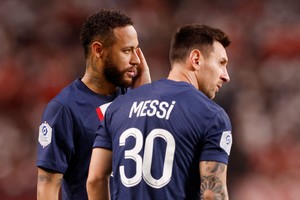 Soccer Football - Pre Season Friendly - Urawa Red Diamonds v Paris Saint-Germain - Saitama Stadium, Saitama, Japan - July 23, 2022
Paris St Germain's Lionel Messi and Neymar REUTERS/Issei Kato