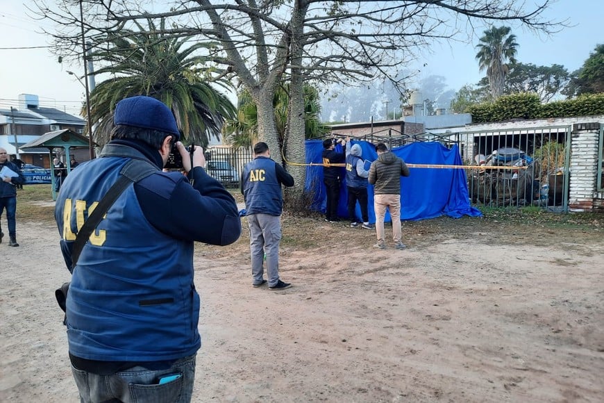 El lugar del crimen.