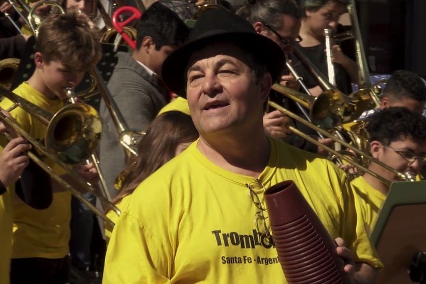 “Tromboneros” tiene su origen en un deseo del principal gestor de Trombonanza, Rubén Carughi, de dejar un registro audiovisual del evento. Foto: Gentileza producción