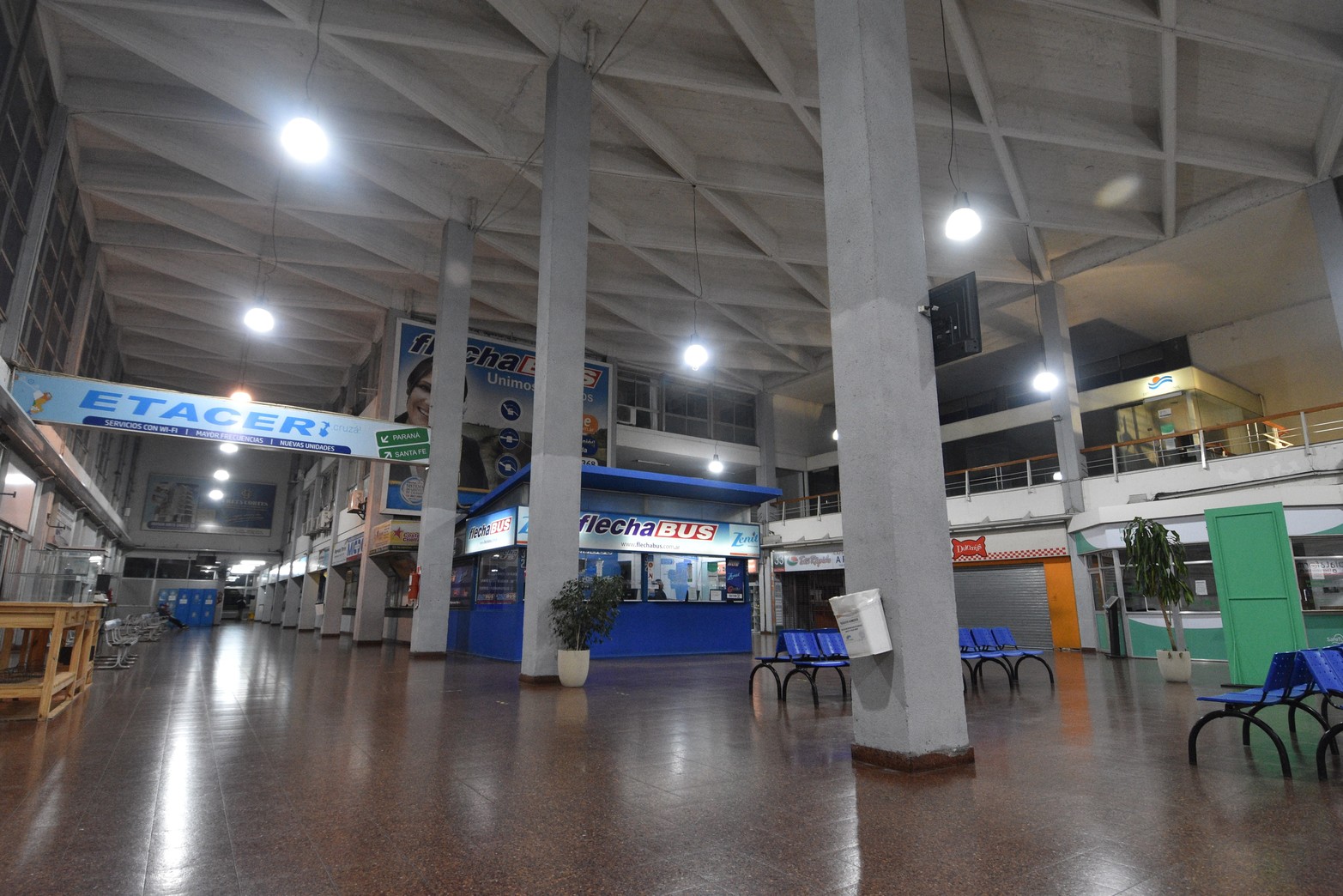 El hall central de espera actualmente.