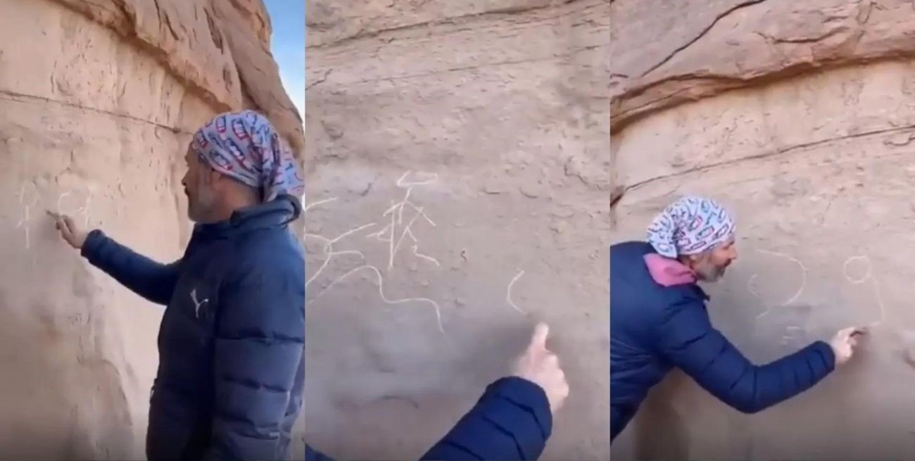 Video: un turista cordobés fue denunciado penalmente por vandalizar el Parque Nacional Talampaya