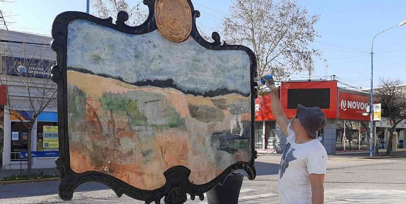 Comenzó la restauración de las pantallas urbanas de bulevar Santa Fe