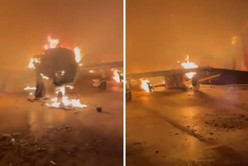 Video: un grupo mapuche incendió cuatro avionetas y una casa en Chile