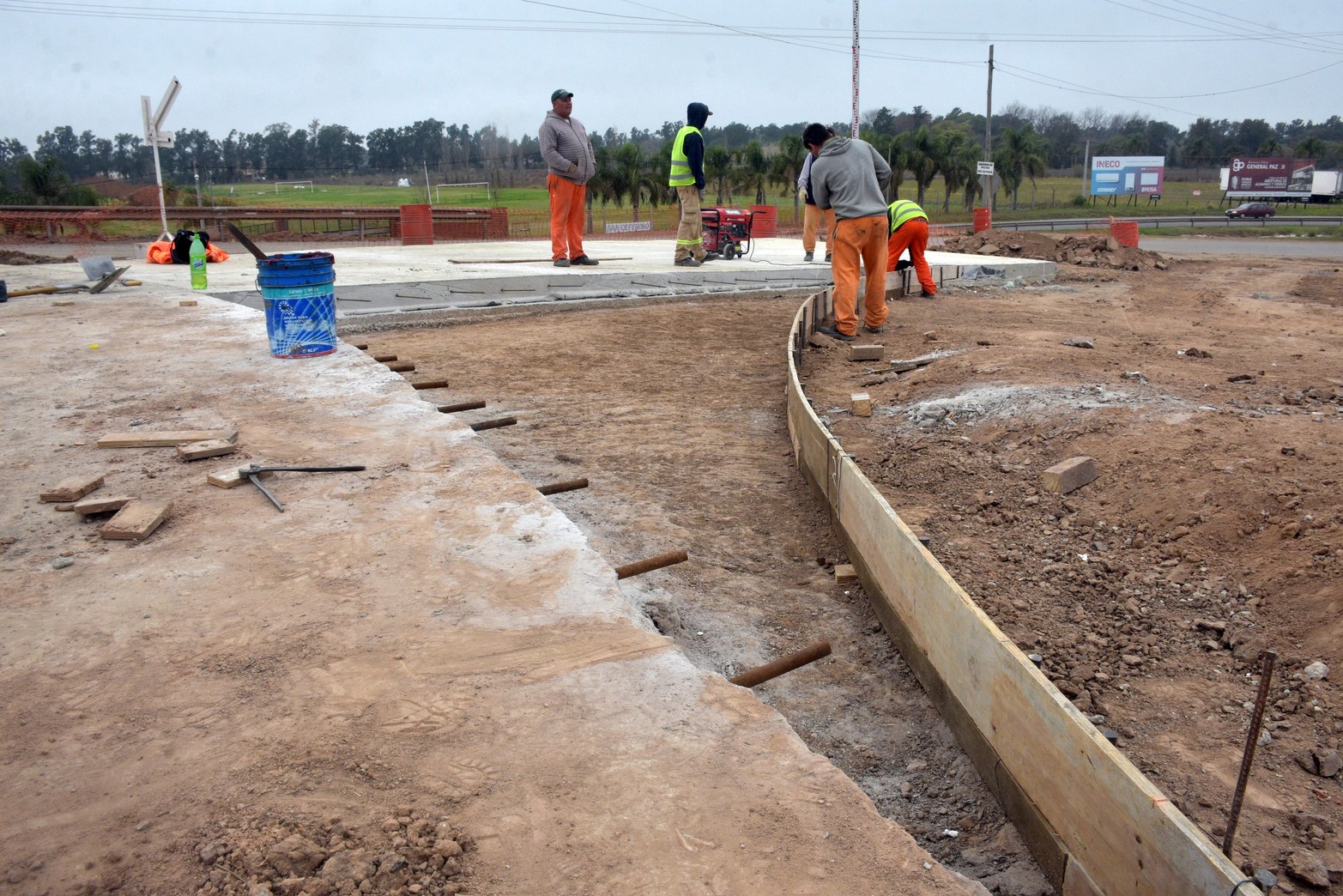 Obra de acceso a los countries de Santo Tomé estaría lista a fin de año. Foto Guillermo Di Salvatore