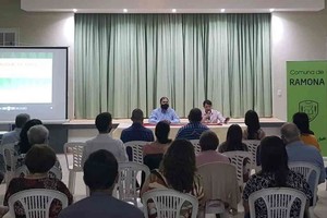 El evento cuenta con el auspicio del Instituto Nacional de Teatro a través de su Director Gustavo Uano y de la Cámara de Senadores de la Provincia de Santa Fe por medio del Senador por nuestro Departamento Castellanos, Alcides Calvo. Foto: Comuna de Ramona