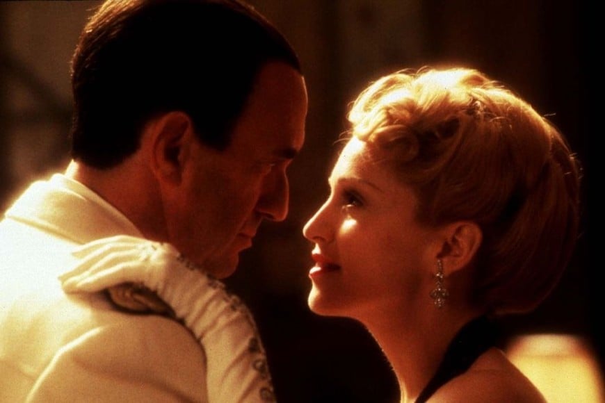 Madonna llegó en los 90 para encarnar a Evita. Se encontró con pintadas en su contra. Foto: Archivo El Litoral