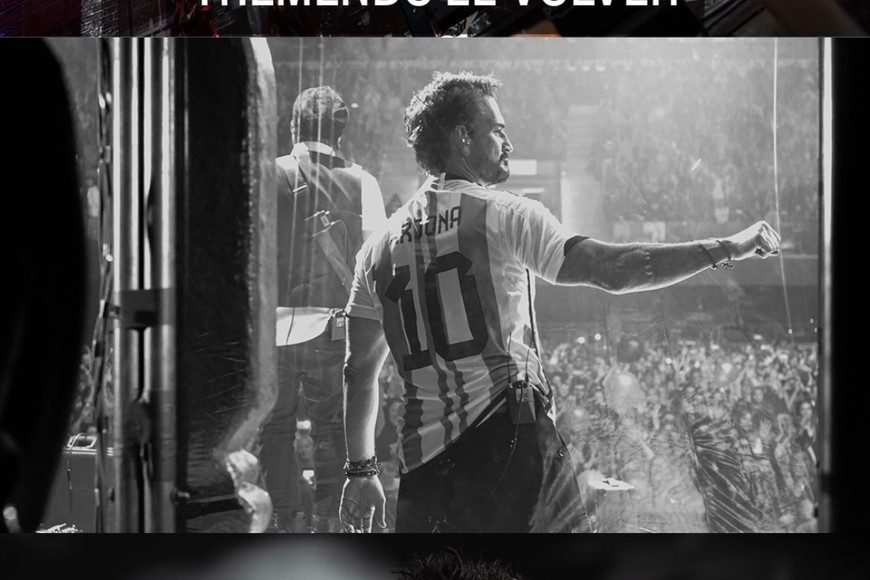 Tras el show, el artista publicó en sus redes sociales algunas imágenes de su presentación en Buenos Aires.