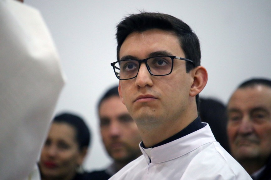 Franco, de 26 años es la primera vocación de la comundiad de la  parroquia Nuestra Señora de la Paz, en la ciudad de Santo Tomé