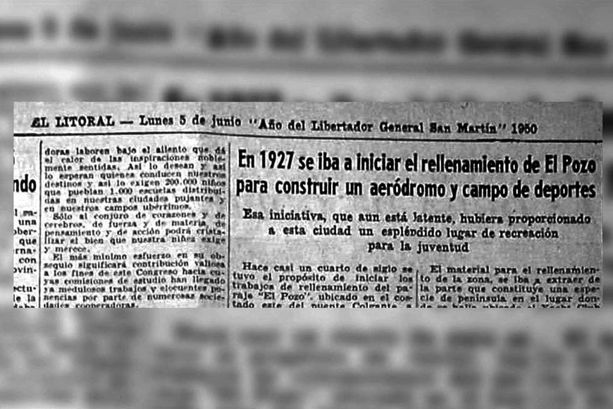 Recorte de El Litoral de 1950.