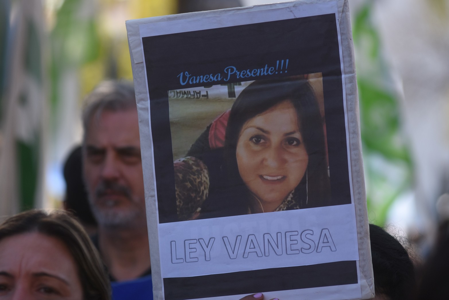 La docente asesinada Vanesa Castillo presente. Foto Mauricio Garín