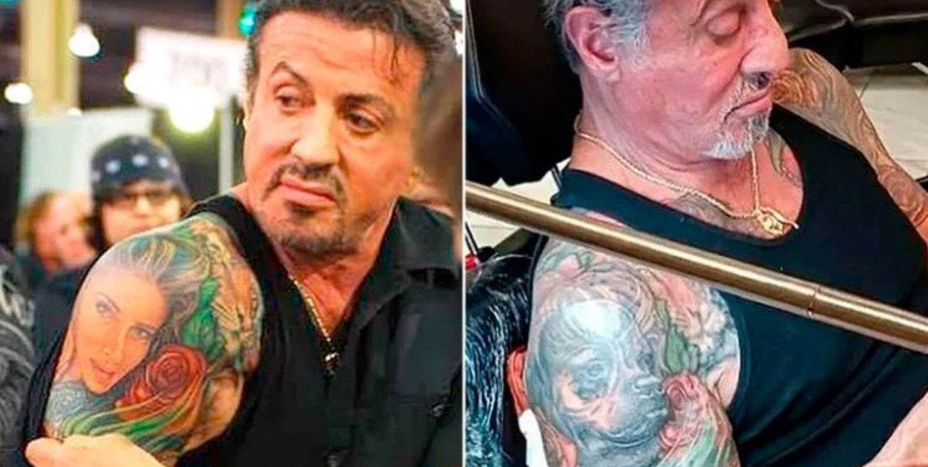 Sylvester Stallone tapó su tatuaje de Jennifer Flavin con otro de su famoso perro Butkus