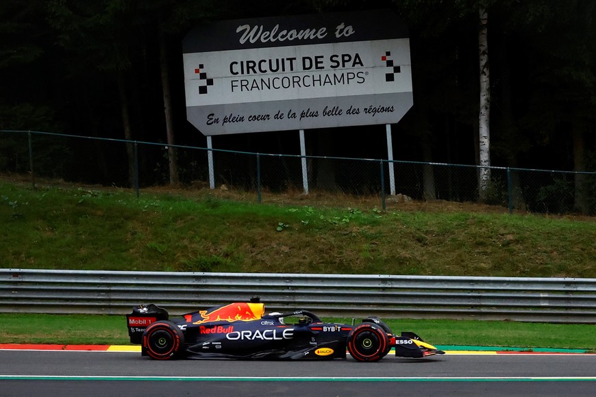 Formula One F1 - Belgian Grand Prix - Spa-Francorchamps, Spa, Belgium - August 26, 2022 
Red Bull's Max Verstappen in action during practice REUTERS/Stephane Mahe